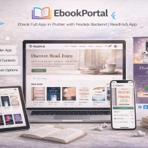 اسکریپت EbookPortal اپلیکیشن کتاب Flutter با بک اند NodeJs