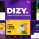 قالب Dizy برای پورتفولیو خلاق و نمایش حرفه‌ای نمونه‌کار